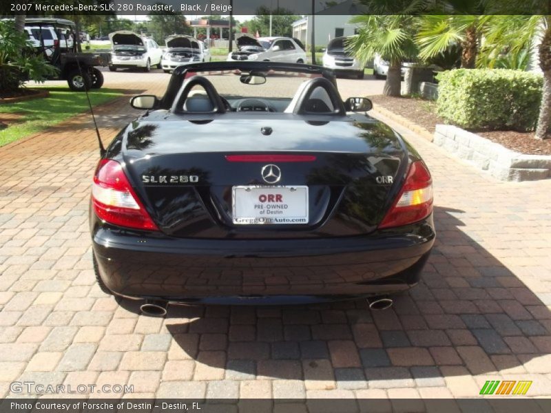 Black / Beige 2007 Mercedes-Benz SLK 280 Roadster