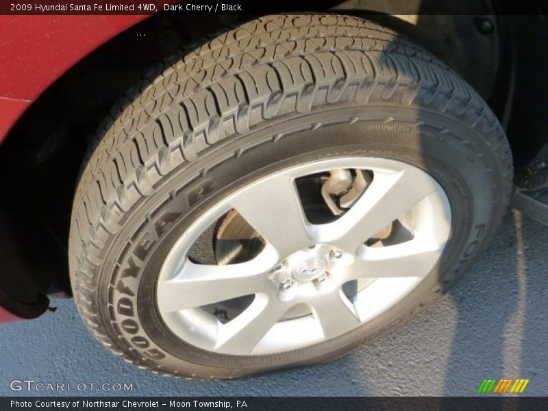 Dark Cherry / Black 2009 Hyundai Santa Fe Limited 4WD