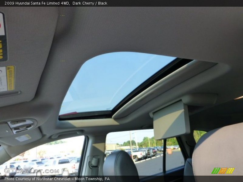 Dark Cherry / Black 2009 Hyundai Santa Fe Limited 4WD