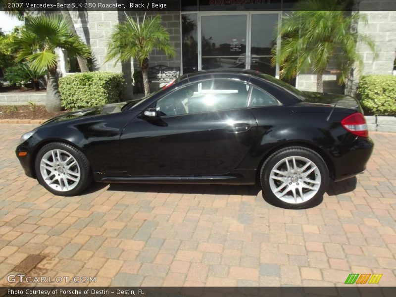 Black / Beige 2007 Mercedes-Benz SLK 280 Roadster