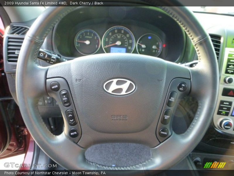 Dark Cherry / Black 2009 Hyundai Santa Fe Limited 4WD
