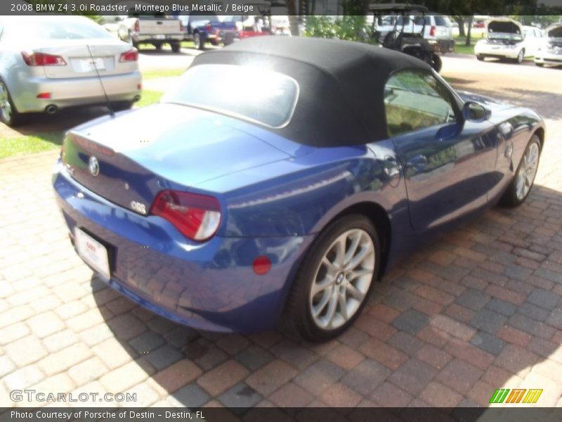 Montego Blue Metallic / Beige 2008 BMW Z4 3.0i Roadster