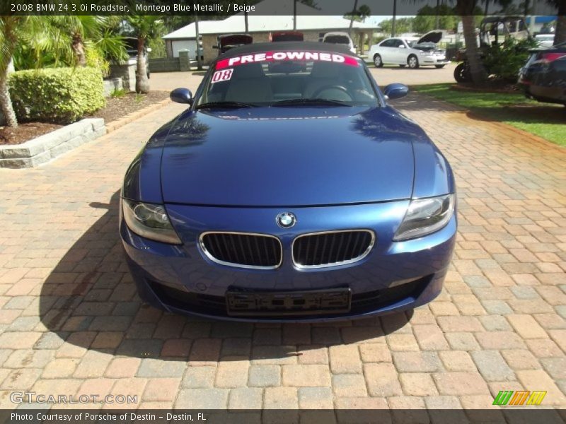 Montego Blue Metallic / Beige 2008 BMW Z4 3.0i Roadster