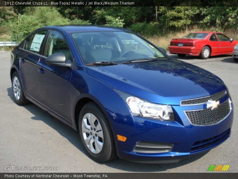 Blue Topaz Metallic / Jet Black/Medium Titanium 2012 Chevrolet Cruze LS