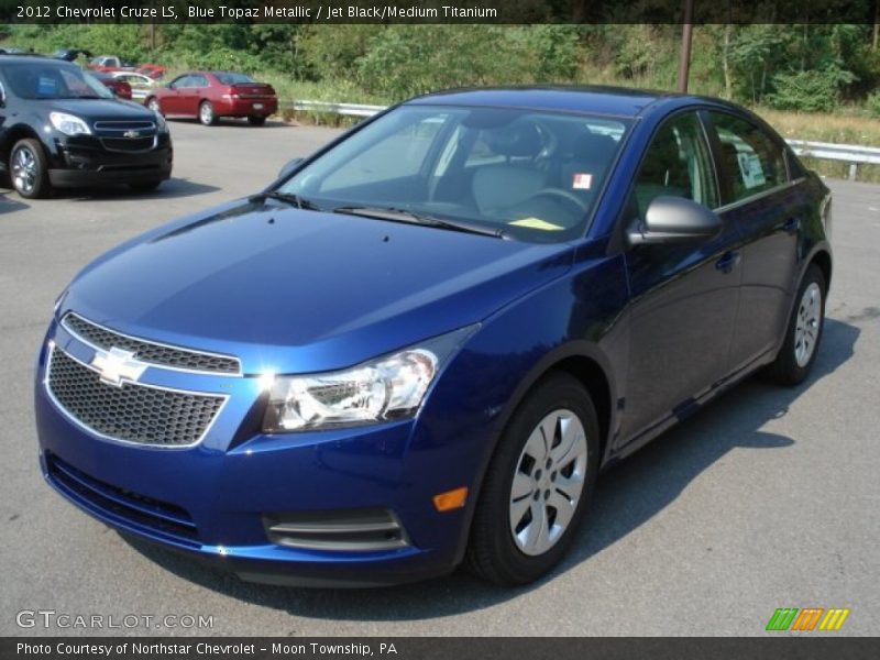 Blue Topaz Metallic / Jet Black/Medium Titanium 2012 Chevrolet Cruze LS