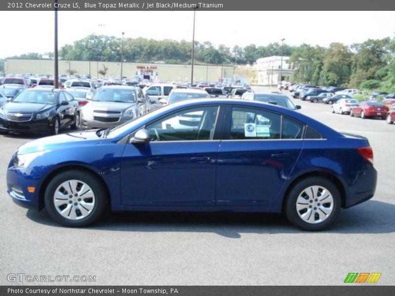 Blue Topaz Metallic / Jet Black/Medium Titanium 2012 Chevrolet Cruze LS