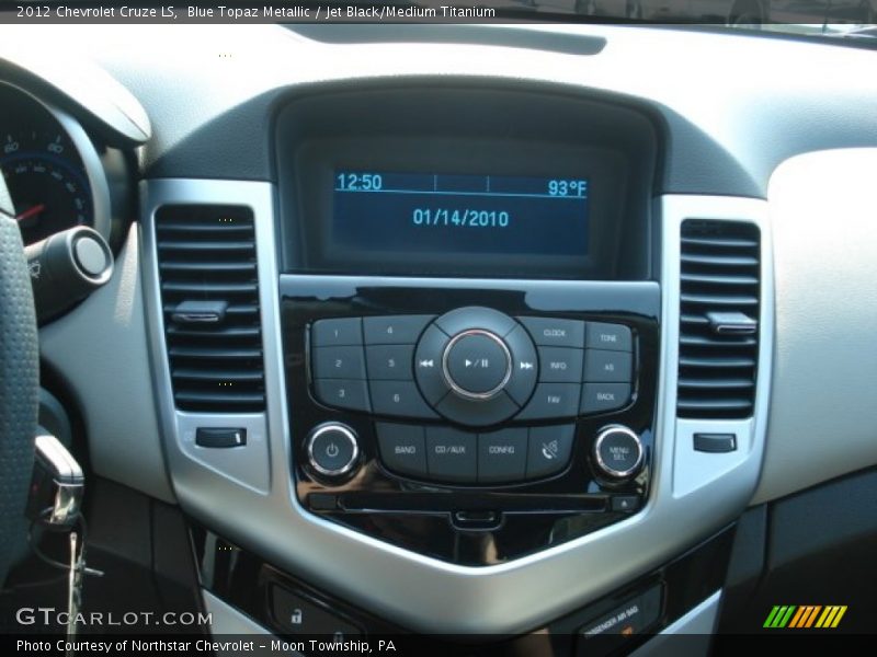 Blue Topaz Metallic / Jet Black/Medium Titanium 2012 Chevrolet Cruze LS