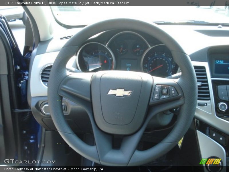 Blue Topaz Metallic / Jet Black/Medium Titanium 2012 Chevrolet Cruze LS