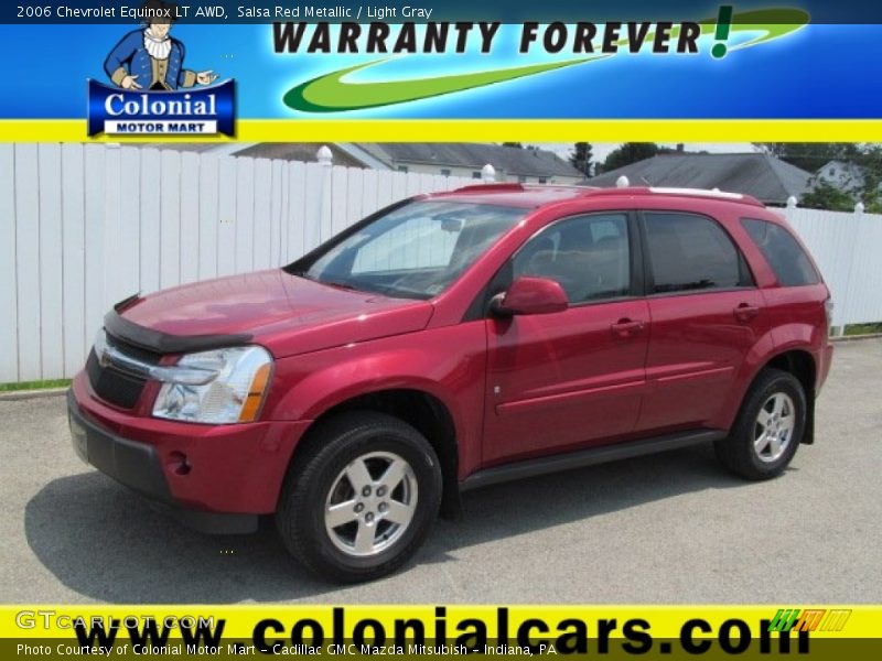 Salsa Red Metallic / Light Gray 2006 Chevrolet Equinox LT AWD