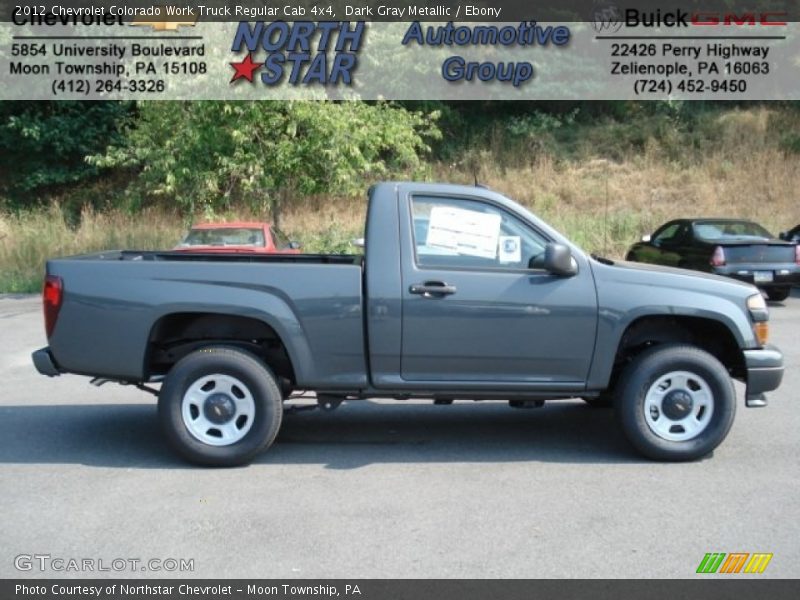 Dark Gray Metallic / Ebony 2012 Chevrolet Colorado Work Truck Regular Cab 4x4