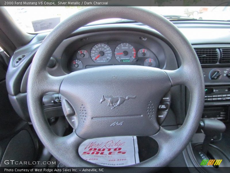 Silver Metallic / Dark Charcoal 2000 Ford Mustang V6 Coupe