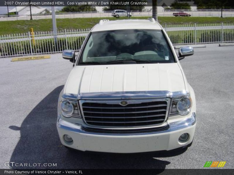 Cool Vanilla White / Dark Khaki/Light Graystone 2007 Chrysler Aspen Limited HEMI