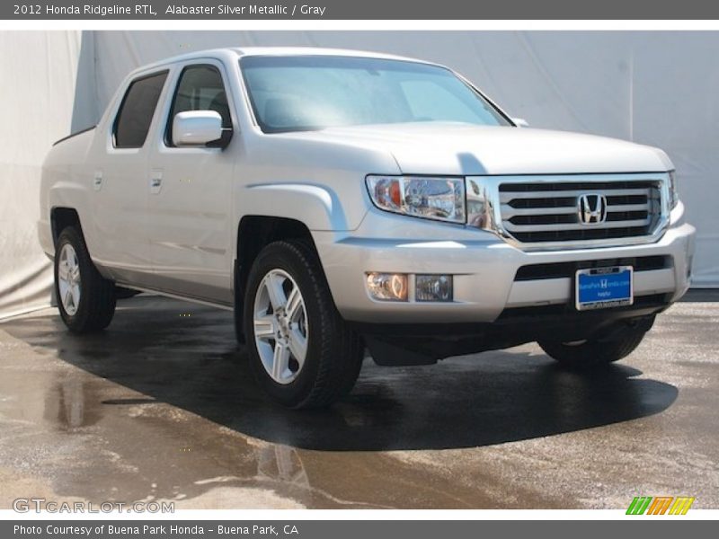 Alabaster Silver Metallic / Gray 2012 Honda Ridgeline RTL