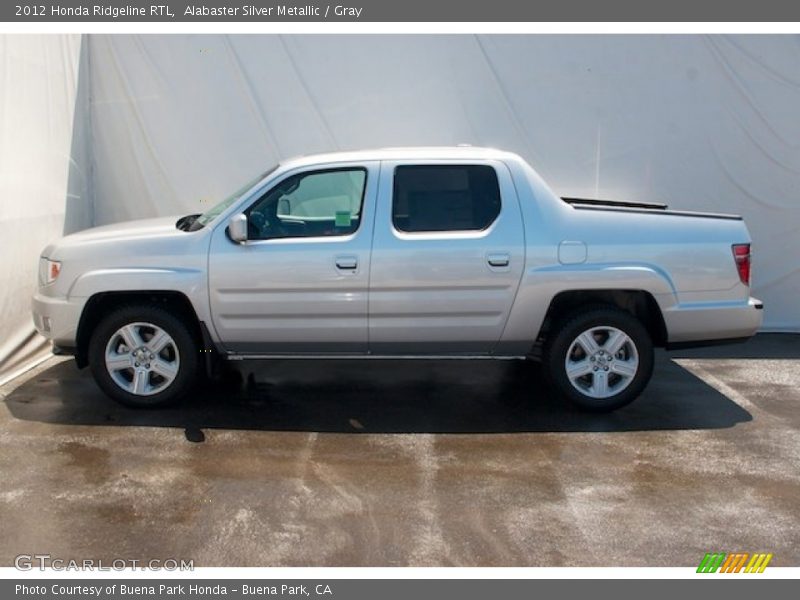 Alabaster Silver Metallic / Gray 2012 Honda Ridgeline RTL
