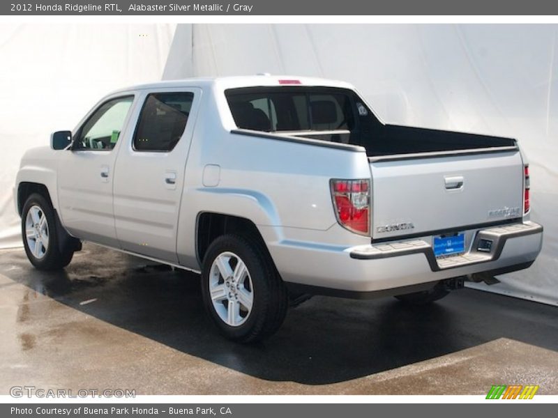 Alabaster Silver Metallic / Gray 2012 Honda Ridgeline RTL