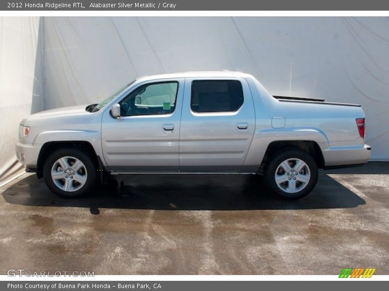 Alabaster Silver Metallic / Gray 2012 Honda Ridgeline RTL