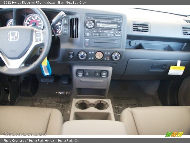 Alabaster Silver Metallic / Gray 2012 Honda Ridgeline RTL