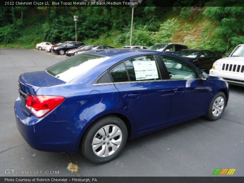 Blue Topaz Metallic / Jet Black/Medium Titanium 2012 Chevrolet Cruze LS