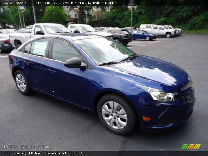 Blue Topaz Metallic / Jet Black/Medium Titanium 2012 Chevrolet Cruze LS