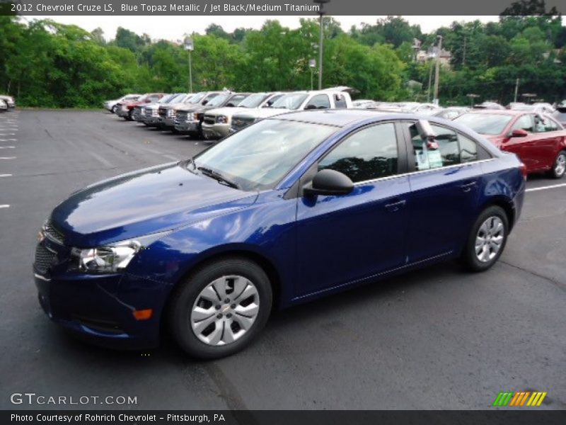 Blue Topaz Metallic / Jet Black/Medium Titanium 2012 Chevrolet Cruze LS