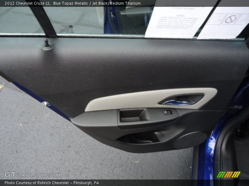 Blue Topaz Metallic / Jet Black/Medium Titanium 2012 Chevrolet Cruze LS