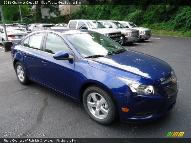 Blue Topaz Metallic / Jet Black 2012 Chevrolet Cruze LT