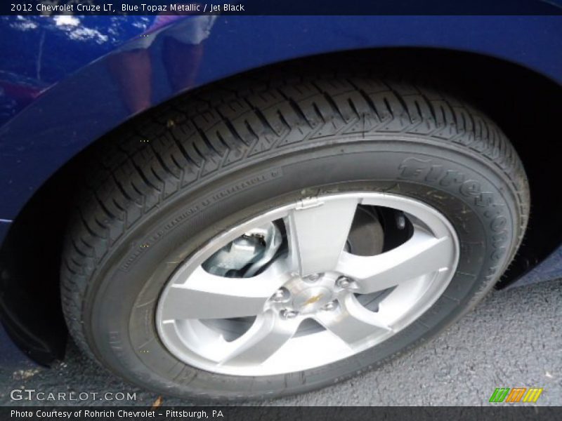 Blue Topaz Metallic / Jet Black 2012 Chevrolet Cruze LT