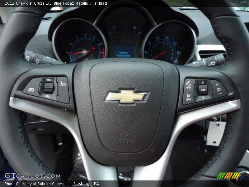Blue Topaz Metallic / Jet Black 2012 Chevrolet Cruze LT
