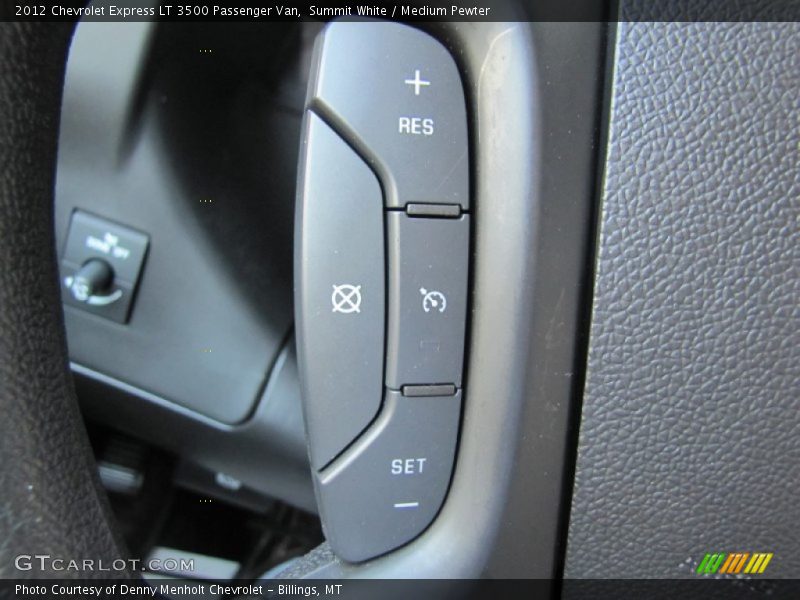 Controls of 2012 Express LT 3500 Passenger Van