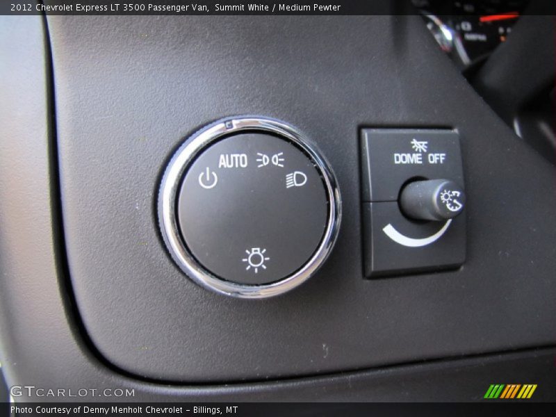 Controls of 2012 Express LT 3500 Passenger Van