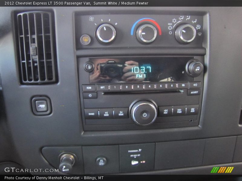 Controls of 2012 Express LT 3500 Passenger Van