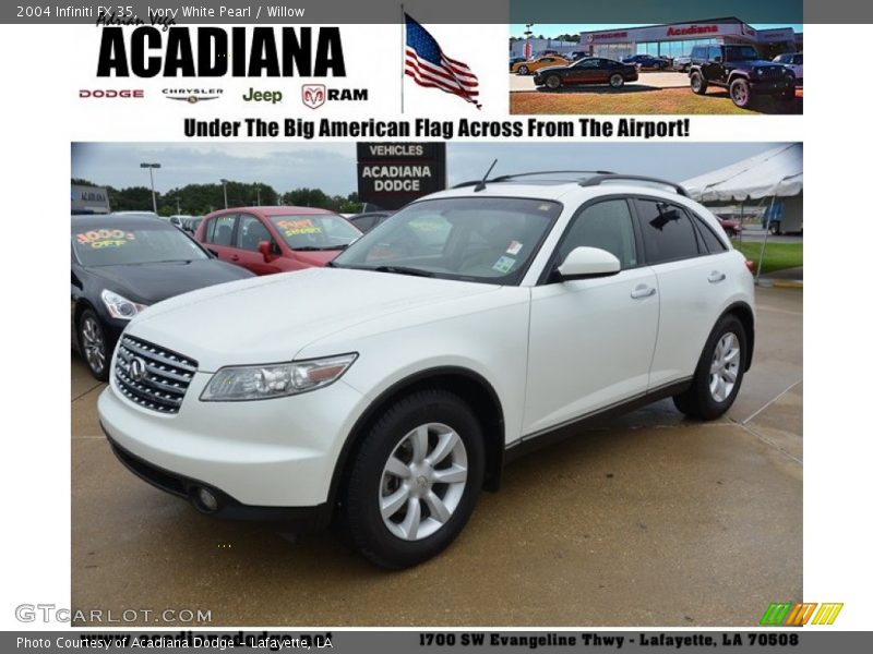 Ivory White Pearl / Willow 2004 Infiniti FX 35