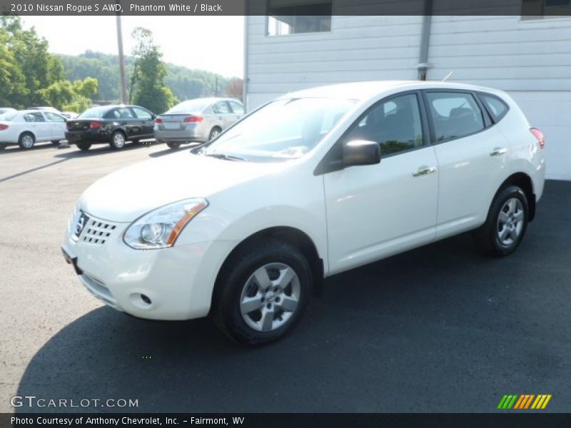 Phantom White / Black 2010 Nissan Rogue S AWD