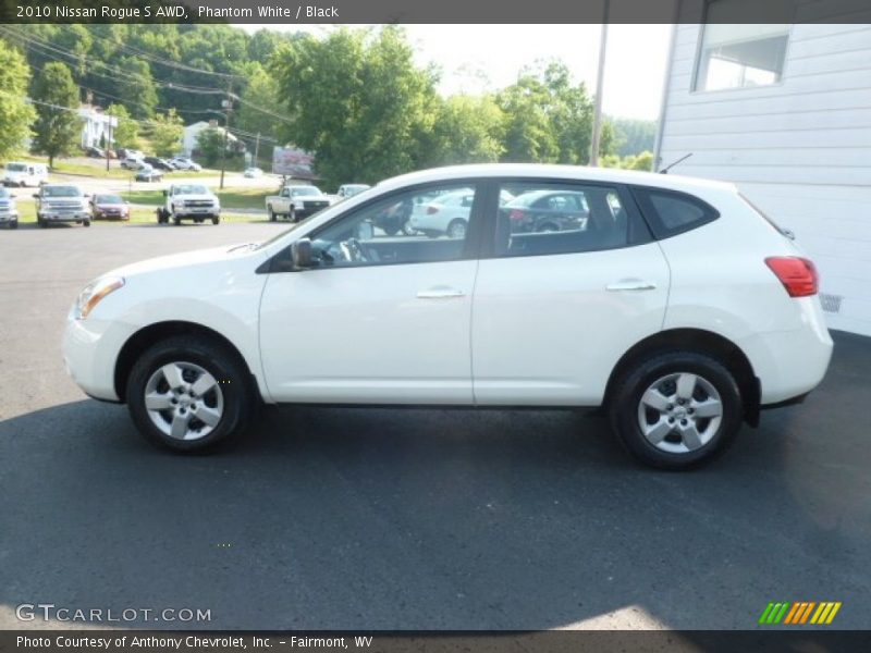 Phantom White / Black 2010 Nissan Rogue S AWD
