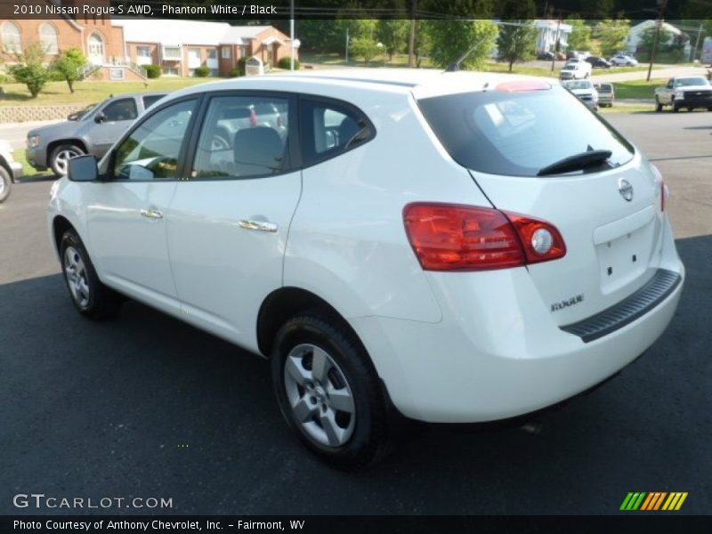 Phantom White / Black 2010 Nissan Rogue S AWD