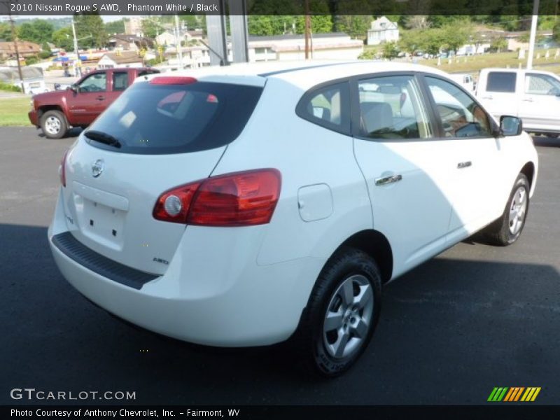 Phantom White / Black 2010 Nissan Rogue S AWD