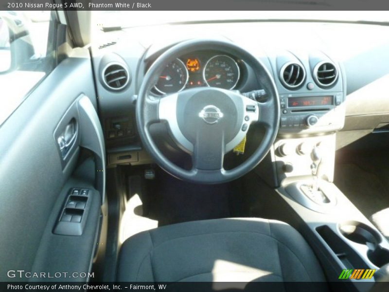Phantom White / Black 2010 Nissan Rogue S AWD