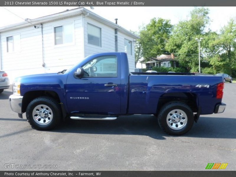 Blue Topaz Metallic / Ebony 2013 Chevrolet Silverado 1500 LS Regular Cab 4x4