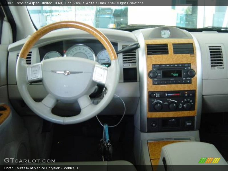 Cool Vanilla White / Dark Khaki/Light Graystone 2007 Chrysler Aspen Limited HEMI