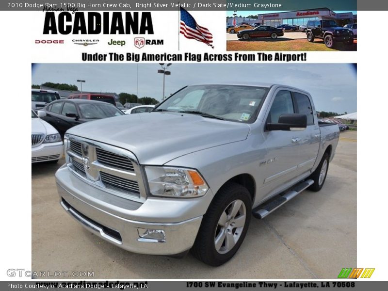 Bright Silver Metallic / Dark Slate/Medium Graystone 2010 Dodge Ram 1500 Big Horn Crew Cab