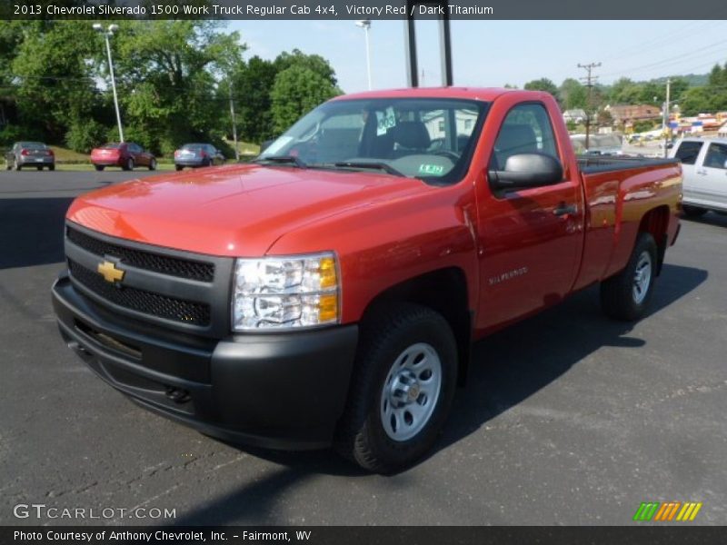 Victory Red / Dark Titanium 2013 Chevrolet Silverado 1500 Work Truck Regular Cab 4x4