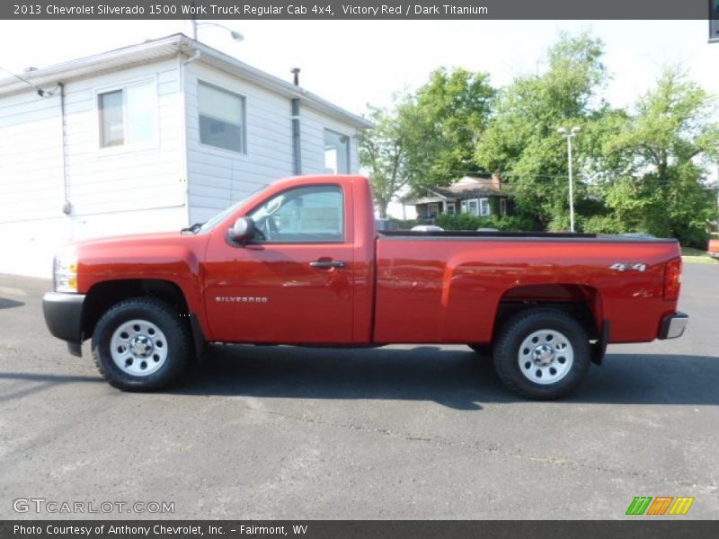 Victory Red / Dark Titanium 2013 Chevrolet Silverado 1500 Work Truck Regular Cab 4x4