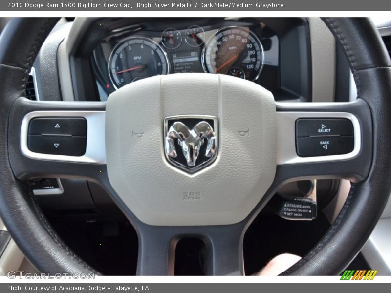 Bright Silver Metallic / Dark Slate/Medium Graystone 2010 Dodge Ram 1500 Big Horn Crew Cab