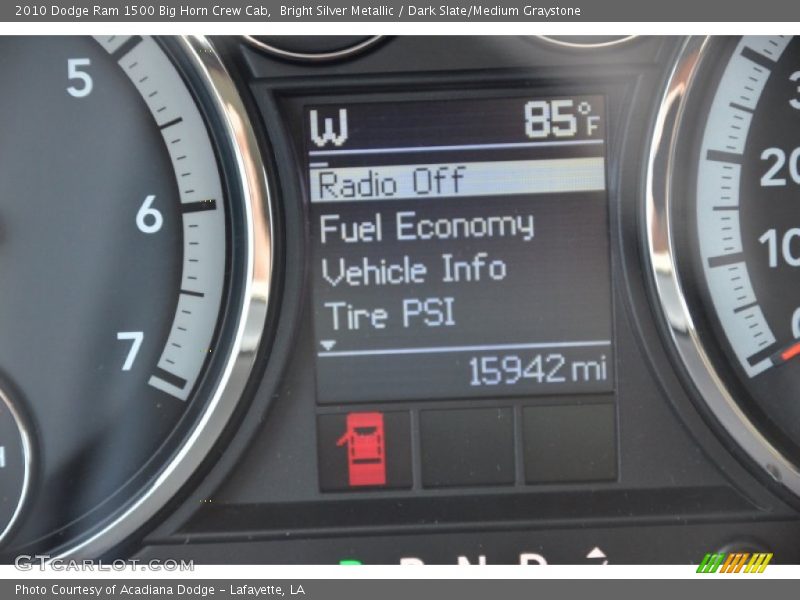 Bright Silver Metallic / Dark Slate/Medium Graystone 2010 Dodge Ram 1500 Big Horn Crew Cab