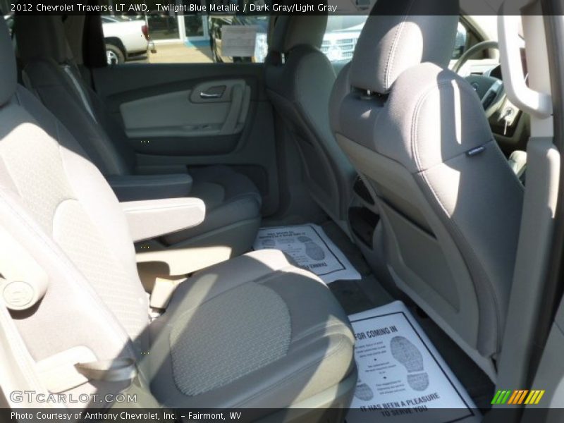 Twilight Blue Metallic / Dark Gray/Light Gray 2012 Chevrolet Traverse LT AWD
