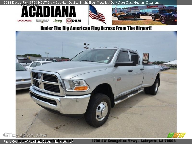 Bright Silver Metallic / Dark Slate Gray/Medium Graystone 2011 Dodge Ram 3500 HD ST Crew Cab 4x4 Dually