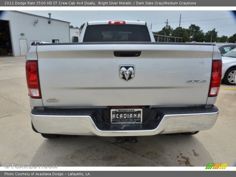 Bright Silver Metallic / Dark Slate Gray/Medium Graystone 2011 Dodge Ram 3500 HD ST Crew Cab 4x4 Dually