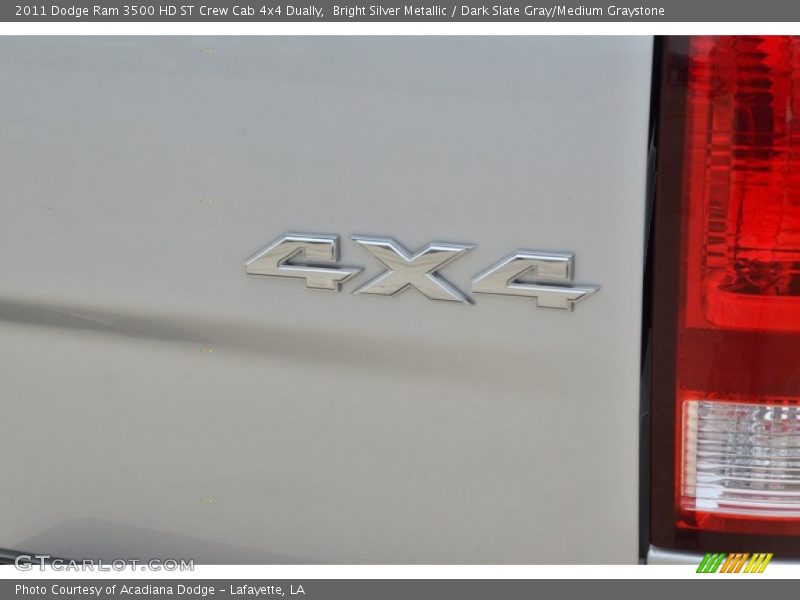 Bright Silver Metallic / Dark Slate Gray/Medium Graystone 2011 Dodge Ram 3500 HD ST Crew Cab 4x4 Dually