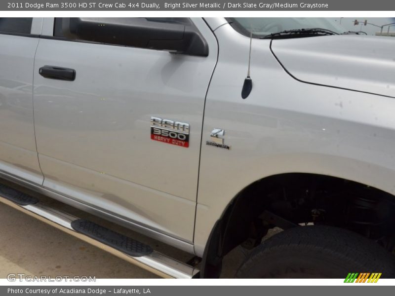Bright Silver Metallic / Dark Slate Gray/Medium Graystone 2011 Dodge Ram 3500 HD ST Crew Cab 4x4 Dually