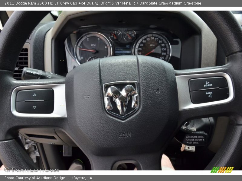 Bright Silver Metallic / Dark Slate Gray/Medium Graystone 2011 Dodge Ram 3500 HD ST Crew Cab 4x4 Dually